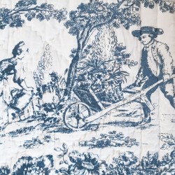 EDREDÓN BOUTI TOILE DE JOUY AZUL 240 260 CM