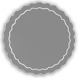 BAJO PLATO LINO FESTÓN GRIS...