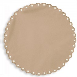 BAJO PLATO LINO BOTON BEIGE...