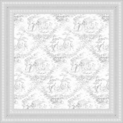 MANTEL ESTAMPADO TOILE GRIS