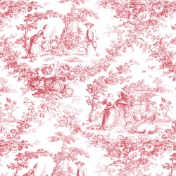 MANTEL ESTAMPADO TOILE ROJO...