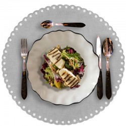 BAJOPLATO LINO BOTON GREY...