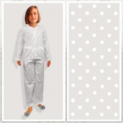 PIJAMA BABY DOTS LARGO GRIS...