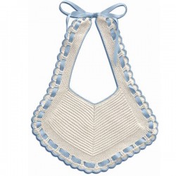 BABERO CROCHET LAZO AZUL